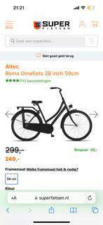 Een nieuwe zwarte Altec Roma Omafiets (met stickers)., Fietsen en Brommers, Fietsen | Dames | Omafietsen, Nieuw, Altec, Ophalen