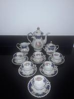 Antiek 6pers barok theeservies vol decor&bloemen, Antiek en Kunst, Antiek | Servies compleet, Verzenden