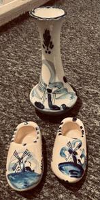 Delfts Blauw Vaasje en Klompjes Set, Ophalen of Verzenden