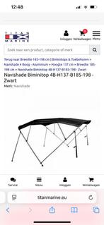 Biminitop alu Navishade 4buis Zwart, Watersport en Boten, Bootonderdelen, Ophalen, Zo goed als nieuw, Overige typen, Zeilboot of Motorboot
