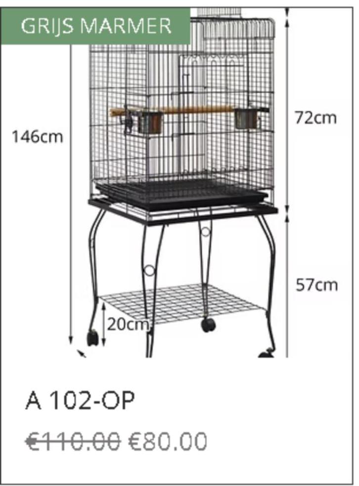 PAPEGAAIENKOOI NIEUW, Dieren en Toebehoren, Vogels | Hokken en Kooien, Nieuw, Vogelkooi, Metaal, Ophalen of Verzenden