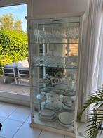 Stijlvolle ruime witte vitrine kast, Ophalen, Gebruikt, 50 tot 100 cm, 150 tot 200 cm
