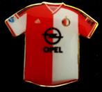 Opel Feyenoord shirt pin- rood-wit epoxy 2, Nieuw, Sport, Speldje of Pin, Verzenden