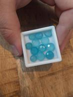 Dubbel roos geslepen blauwe agaat, Sieraden, Tassen en Uiterlijk, Edelstenen, Ophalen of Verzenden, Zo goed als nieuw