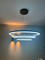 Bruin/brons hanglamp met 3 ringen + afstandbediening, Ophalen of Verzenden, Zo goed als nieuw