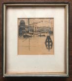 Oude Stadsgezicht Tekening - S. Kraay, Antiek en Kunst, Ophalen of Verzenden