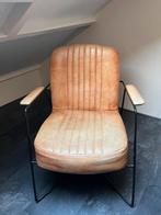 Relax fauteuil cognac leer, Huis en Inrichting, Fauteuils, Ophalen, Zo goed als nieuw, 50 tot 75 cm, Leer