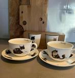 Twee kop en schotels en twee bekers van francien ️, Ophalen of Verzenden, Nieuw, Overige stijlen, Kop(pen) en/of Schotel(s)