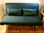 Slaapbank Ikea PS, donker denim, 1.60 x 2m, Ophalen, Gebruikt, Blauw, Tweepersoons