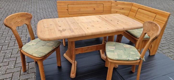 Schitterend Scandinavische Deense Eethoek zithoek hoekbank, Huis en Inrichting, Banken | Complete zithoeken, Zo goed als nieuw