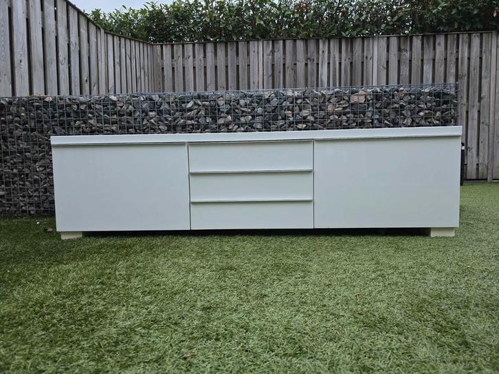IKEA Besta Burs TV Meubel Hoogglans Wit, Huis en Inrichting, Kasten | Dressoirs, Ophalen of Verzenden