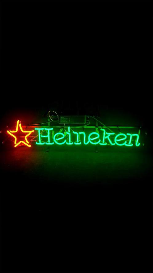 HEINEKEN - GLAS NEON SIGN, Verzamelen, Merken en Reclamevoorwerpen, Nieuw, Lichtbak of (neon) lamp, Ophalen