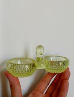 Anna groen Art Deco zout en pepervat, Antiek en Kunst, Ophalen of Verzenden