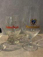 Bierglazen Set: Gulden Draak en Troubadour, Verzamelen, Verzenden, Zo goed als nieuw, Glas of Glazen, Overige merken