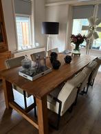 Eethoek teakhout met 6 stoelen, Ophalen, Gebruikt, 4 tot 6 stoelen