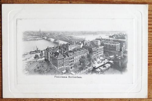 Antiek: Rotterdam Panorama met brug, Verzamelen, Ansichtkaarten | Nederland, Zuid-Holland, Voor 1920, Verzenden