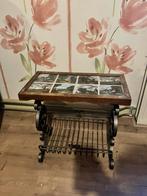 Antiek bijzettafel, Ophalen, Minder dan 55 cm, Rond, Zo goed als nieuw