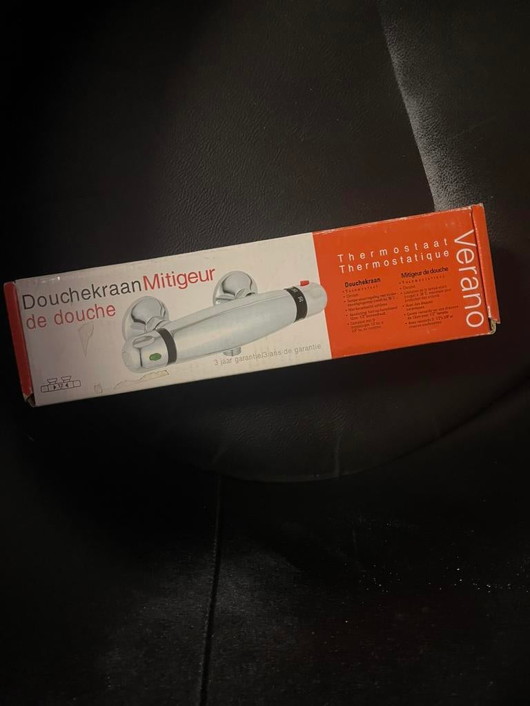 Douche thermostaatkraan 12cm, Ophalen, Zo goed als nieuw, Rvs of Chroom