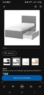 Ikea Malm Bed 90x200 + Matras, Huis en Inrichting, Slaapkamer | Bedden, Gebruikt, 90 cm, Eenpersoons, Ophalen of Verzenden