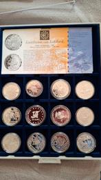 fdc zilveren munten 2 cassattes, Ophalen, Koningin Juliana, Setje, Zilver