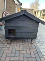 Degelijk konijnen / kippenhok zwart hout, Dieren en Toebehoren, Ophalen, Gebruikt, Kippenhok of Kippenren