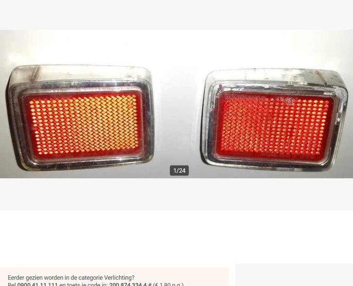 Lamp Knipper Peugeot 404 Helm Armaturen Verlichting glas Kop, Auto-onderdelen, Verlichting, Peugeot, Gebruikt, Ophalen of Verzenden