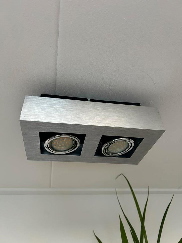 Eglo - opbouwspots - 2-lichts - aluminium, Huis en Inrichting, Lampen | Spots, Zo goed als nieuw, Metaal of Aluminium, Ophalen of Verzenden