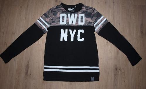 Zwarte Longsleeve met Legerprint DWD Download (158-164), Kinderen en Baby's, Kinderkleding | Maat 158, Gebruikt, Jongen, Shirt of Longsleeve
