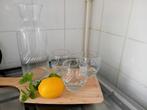 Mooie set. Waterkaraf met 3 glazen. Karaf glazen, Huis en Inrichting, Keuken | Servies, Ophalen, Glas of Glazen, Overige stijlen