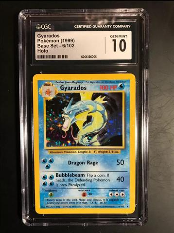 Pokémon Gyrados Holo Base Set 1999 CGC 10 (PSA) beschikbaar voor biedingen