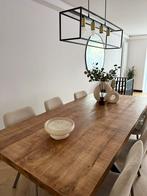 Mango hout eettafel 220x100cm, Huis en Inrichting, Tafels | Eettafels, Ophalen, Gebruikt, 100 tot 150 cm, 200 cm of meer