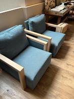 Passe partout fauteuil in blauwe boucle stof, Huis en Inrichting, Fauteuils, Ophalen, Nieuw, 75 tot 100 cm, Stof