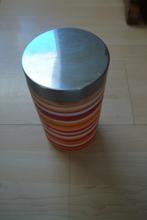 Glazen VOORRAAD POT met zilverkleurig schroefdeksel, Ophalen of Verzenden, Zo goed als nieuw