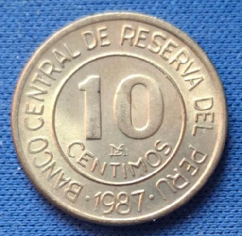 Peru 10 centimos 1987 Km 293, Postzegels en Munten, Munten | Amerika, Losse munt, Zuid-Amerika, Verzenden