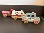 Houten Auto's - Brandweer, Ambulance, Politie, Ophalen of Verzenden, Gebruikt, Duw- of Trekspeelgoed