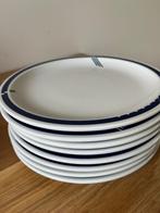 8 witte borden met blauwe rand, Ophalen, Overige stijlen, Bord(en)