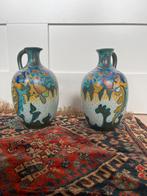 Twee Art Nouveau vazen van Gouda Holland, Antiek en Kunst, Ophalen of Verzenden