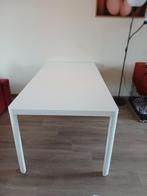 Witte eettafel 180 x 90, Ophalen, 50 tot 100 cm, Zo goed als nieuw, Vijf personen of meer