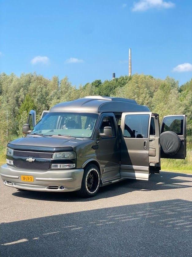 Chevrolet Express Camper V8 5.3 | LPG G3 | Zeer goed, Caravans en Kamperen, Campers, Particulier, tot en met 2, Buscamper of Camperbus