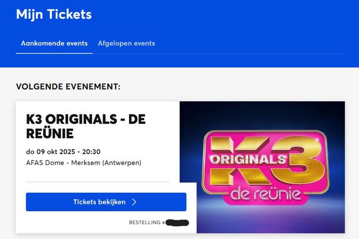 K3 Originals de reünie | 1 ticket 9 oktober Antwerpen, Tickets en Kaartjes, Concerten | Overige, Eén persoon, Oktober