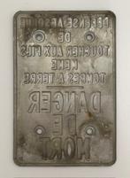 Frans waarschuwings- /  verbodsbord Danger de Mort, Ophalen of Verzenden, Gebruikt