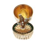 vintage verguld ei Franklin Mint - house of Fabergé + broche, Sieraden, Tassen en Uiterlijk, Ophalen of Verzenden, Nieuw, Goud