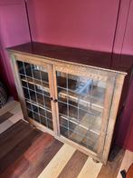 Kast met glas in lood, Ophalen, 100 tot 150 cm, Glas, 25 tot 50 cm