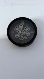 Industrieel wandklok 37cm diameter 10cm dik staal, Ophalen of Verzenden, Zo goed als nieuw