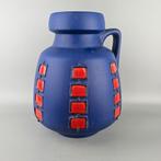 XL vintage West-Duitse Fat Lava vaas Schlossberg 88 35 blauw, Ophalen of Verzenden