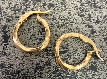 Prachtige 14k gouden oorbellen | creolen beschikbaar voor biedingen