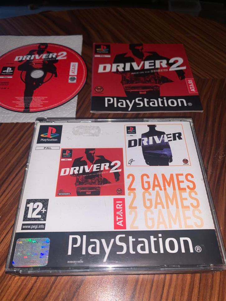 Driver & Driver 2 - PlayStation - Compleet!, Spelcomputers en Games, Games | Sony PlayStation 1, Gebruikt, Ophalen of Verzenden