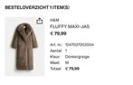 Nieuwe H&M Fluffy Maxi-Jas - Maat M, Ophalen of Verzenden, Nieuw, Maat 38/40 (M), Beige