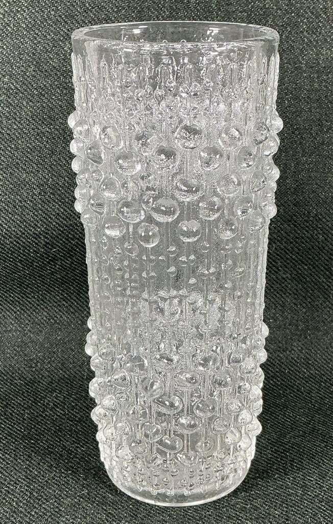 Hermanova Hut Vintage candle wax vaas design F. Pecency 70s, Antiek en Kunst, Antiek | Glas en Kristal, Verzenden