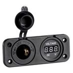 Digitale voltmeter en stopcontact 12V, Ophalen of Verzenden, Nieuw